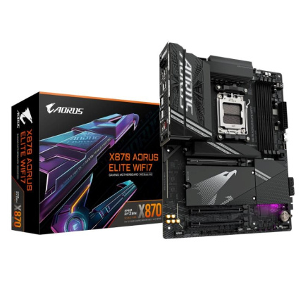 GIGABYTE MB Sc AM5 X870 A ELITE WIFI7, AMD X870, 4xDDR5, 2xHDMI, 2xThunderbolt, WiFi