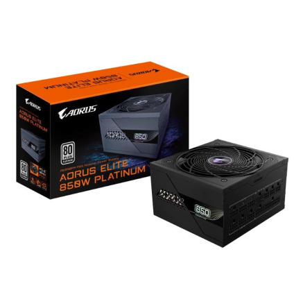 GIGABYTE zdroj AE850PM PG5, 850W, 80+ Platinum, 120mm fan, černá