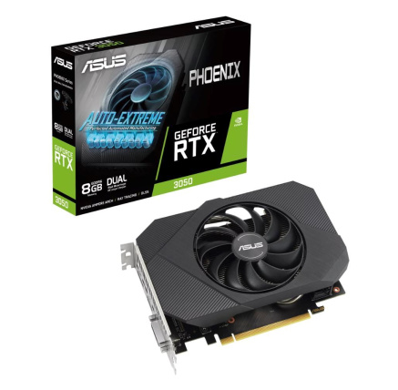 ASUS VGA NVIDIA GeForce RTX 3050 PHOENIX 8G V2, 8G GDDR6, 1xDP, 1xHDMI, 1xDVI