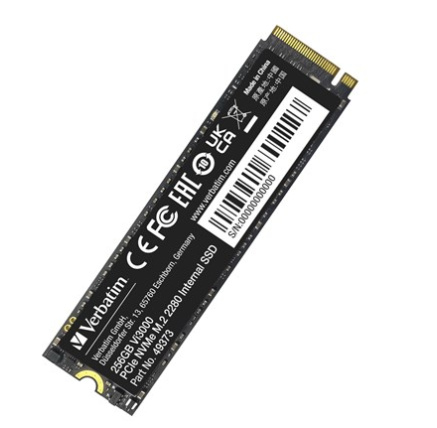 VERBATIM SSD Vi3000 Internal PCIe NVMe M.2 SSD 256GB , W 1300/ R 3300 MB/s