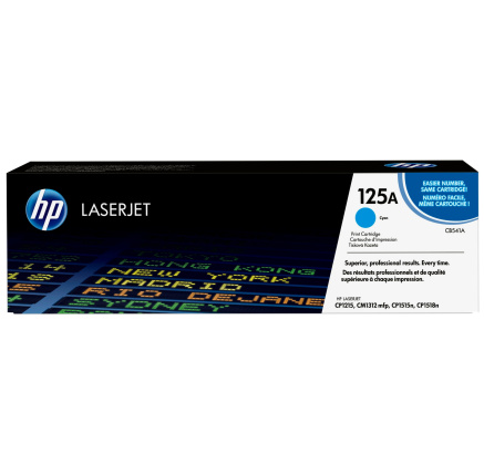 HP 125A Cyan LJ Toner Cart, CB541A (1,400 pages)