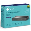 TP-Link CCTV switch TL-SF1009P (8x100Mb/s, 1x100Mb/s uplink, 8xPoE+, 65W, fanless)