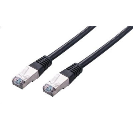 C-TECH kabel patchcord Cat5e, FTP, černý, 0,5m