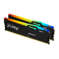 KINGSTON DIMM DDR5 32GB (Kit of 2) 6400MT/s CL32 Non-ECC FURY Beast RGB XMP, Černá