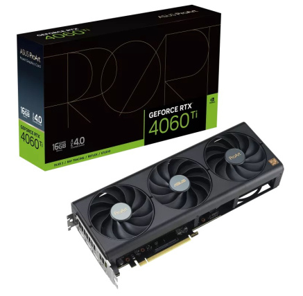 ASUS VGA NVIDIA GeForce ProArt RTX 4060 Ti 16G, RTX 4060 Ti, 16GB GDDR6, 3xDP, 1xHDMI