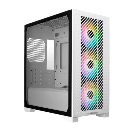 Cooler Master case Elite 301, mini-ITX, 3x 120mm ARGB Fan, bez zdroje, bílá