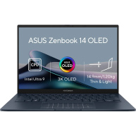 ASUS NTB Zenbook 14 OLED (UX3405MA-OLED495X), Ultra 9 185H,14"2880x1800,32GB,1TB SSD,IntelArc,W11Pro,Blue