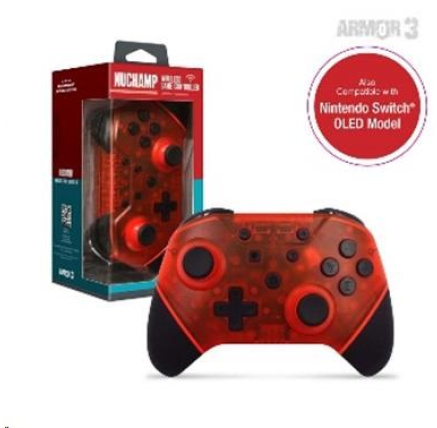 Armor3 NuChamp Wireless Controller for Nintendo Switch (Ruby Red)