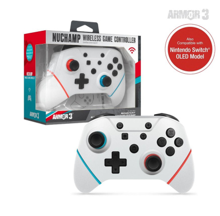 Hyperkin Armor3 NuChamp Wireless Game Controller For Nintendo Switch®/Nintendo Switch® Lite (White)