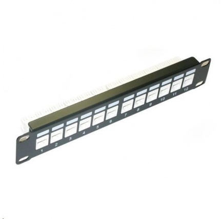 10" Patch panel XtendLan 12port, UTP, Cat6, krone, černý