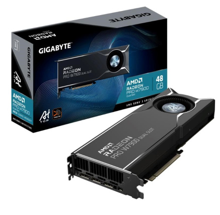 GIGABYTE VGA Radeon PRO W7900 Dual Slot AI TOP 48G, 48G GDDR6, 3xDP, 1xMiniDP