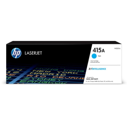 HP 415A Cyan LaserJet Toner Cartridge (2,100 pages)