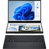 ASUS NTB Zenbook 14 Duo OLED (UX8406MA-OLED085X), Ultra 7 155H, 14" 2880 x 1800, 16GB, 1TB SSD, IntelArc, W11 Pro, Black