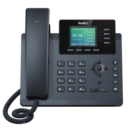 Yealink SIP-T34W WiFi telefon, s napájecím adaptérem, 2,3" 132x64 grafický, 2x RJ45 10/100,