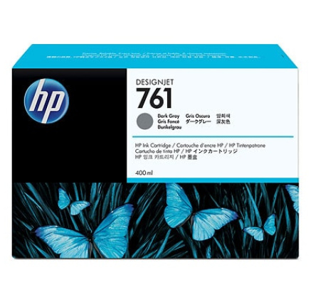 HP 761 Dark Grey DJ Ink Cart, 400 ml, CM996A