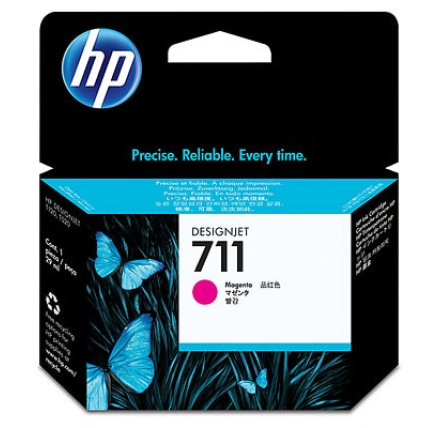 HP 711 Magenta DJ Ink Cart, 29 ml, CZ131A