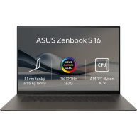 ASUS NTB Zenbook S (UM5606WA-OLED221X), AI 9 HX 370, 16" 2880 x 1800, 32GB, 1TB SSD, AMD Radeon, W11 Pro, Gray