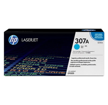 HP 307A Cyan LJ Toner Cart, CE741A (7,300 pages)