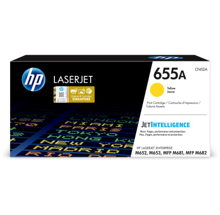 HP 655A Yellow Original LaserJet Toner Cartridge (CF452A) (10,500 pages)