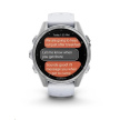 Garmin fenix® 8 – 43 mm, AMOLED, Silver / Whitestone se silikonovým řemínkem.