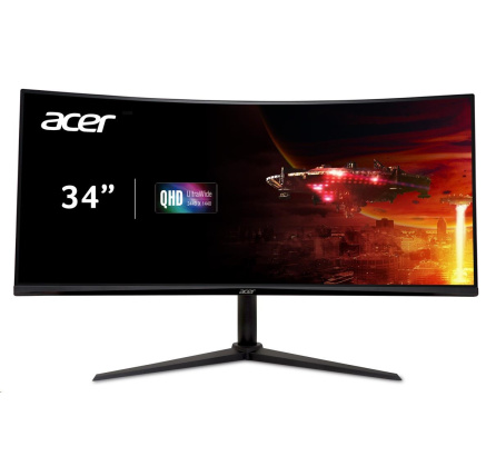 ACER LCD Nitro XZ342CUV3bmiiphx, 86cm (34") VA LED Curved, 3440x1440,180Hz,400nit,HDMI,DP,Audio,Repro,VESA,HgtAdj