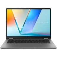 ASUS NTB Vivobook 14 Flip (TP3407SA-OLED021W), Ultra 7-256V, 14" 1920 x 1200, 16GB, 1TB SSD, Intel Arc, W11 Home, Gray