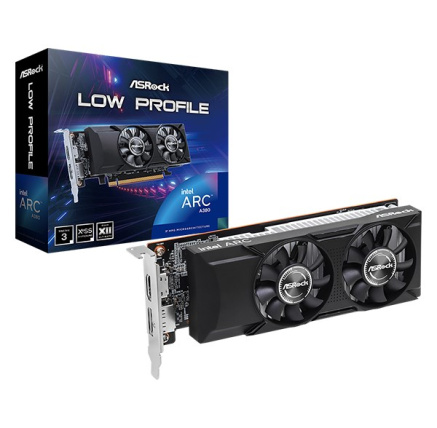 ASRock VGA Intel Arc A380 Low Profile 6GB, Arc A380, 6GB GDDR6, 1xDP, 1xHDMI