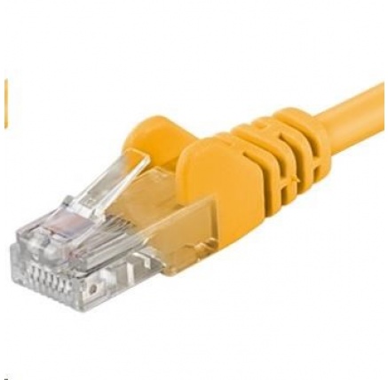 PREMIUMCORD Patch kabel UTP RJ45-RJ45 CAT5e 15m žlutá