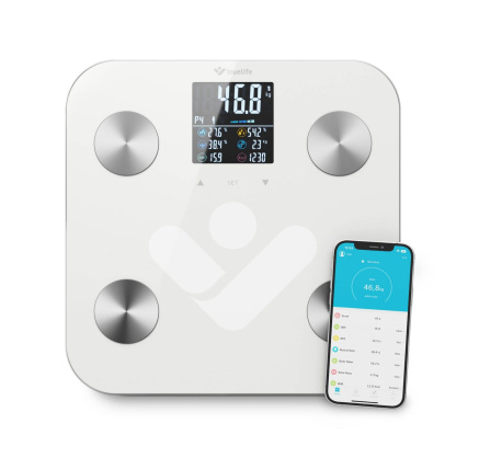 BAZAR - TrueLife FitScale W7 BT - Bioelektrická impedanční bluetooth váha - bílá - Rozbaleno (Komplet)