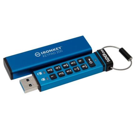 Kingston Flash Disk IronKey 256GB USB-C IronKey Keypad 200C, FIPS 140-3 Lvl 3 (Pending) AES-256