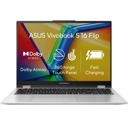 ASUS NTB Vivobook S 16 Flip (TN3604YA-MC126W), R7-7730U, 16" 1920 x 1200, 16GB, 1TB SSD, Radeon Vega 7, W11 Home, Silver