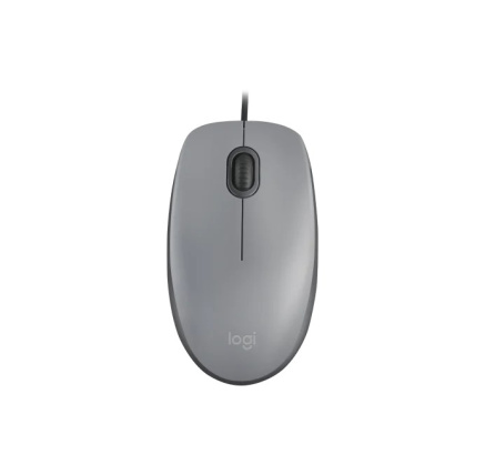 Logitech myš Corded M110 tichá, šedá, EMEA