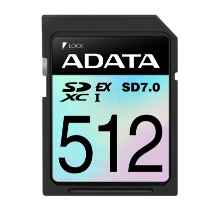 ADATA SDXC karta 512GB Express, PCIe Gen3, UHS-I, C10, V30, (R:800/W:700 MB/s)