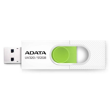 ADATA Flash Disk 512GB UV320, USB 3.2, bílo-zelená