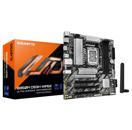 GIGABYTE MB Sc LGA1851 B860M DS3H WIFI6E, Intel B860, 4xDDR5, 2xDP, 1xHDMI, WiFi, mATX