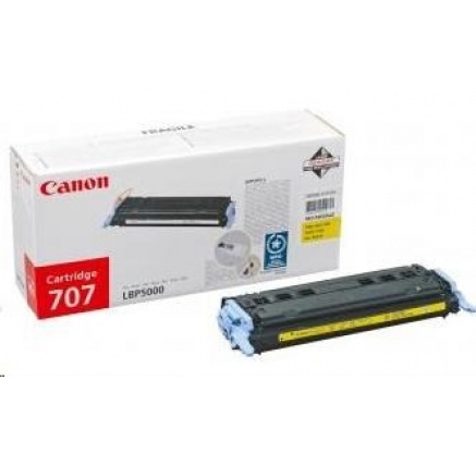 Canon TONER CRG-707Y žlutý pro i-Sensys LBP5000, LBP5100 (2 500 str.)