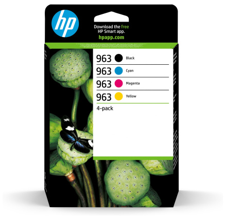 HP 963 CMYK Original Ink Cartridge 4-Pack (700 / 700 / 700 / 1,000 pages)