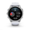 Garmin fenix® 8 – 43 mm, AMOLED, Silver / Whitestone se silikonovým řemínkem.