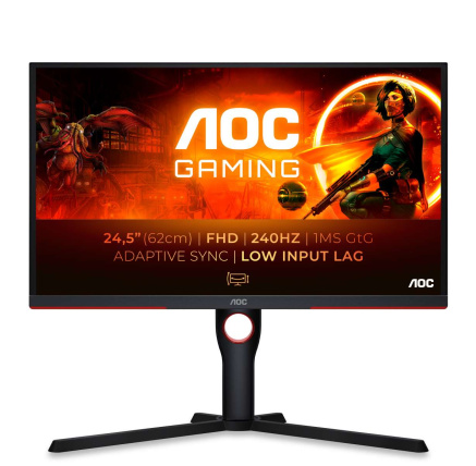 AOC MT VA LCD WLED 24,5" 25G3ZM/BK - VA panel, 240Hz, 1920x1080, 2xHDMI, DP, pivot