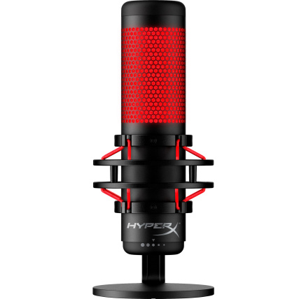 HyperX QuadCast - USB Microphone (Black-Red) - Red Lighting (HX-MICQC-BK) - Mikrofon