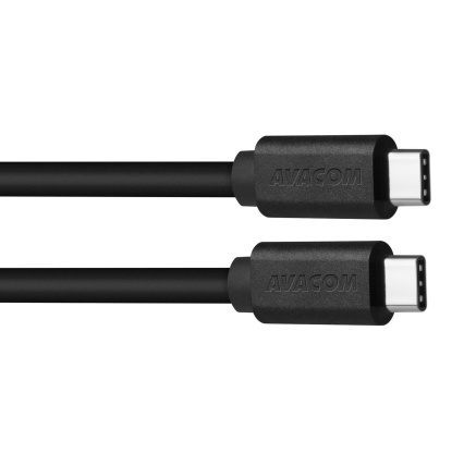 AVACOM datový a nabíjecí kabel USB Type-C - USB Type-C, 40cm, černá