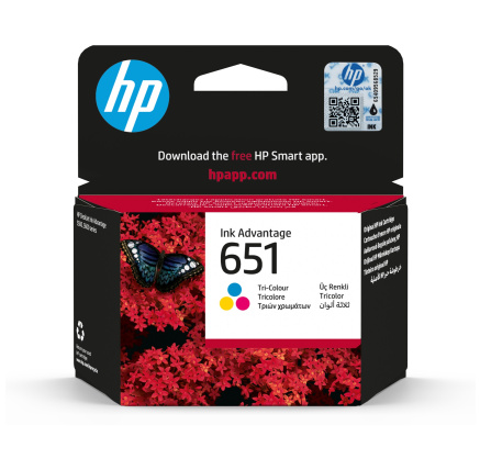 HP 651 Tri-color Original Ink Advantage Cartridge, C2P11AE (300 pages)