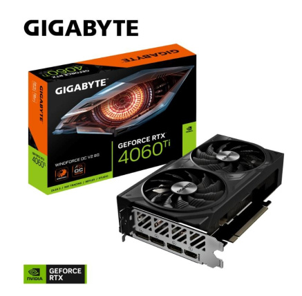 GIGABYTE VGA NVIDIA GeForce RTX 4060 Ti WINDFORCE OC 8G V2, 8G GDDR6, 3xDP, 1xHDMI