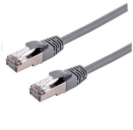 C-TECH kabel patchcord Cat6a, S/FTP, šedý, 2m