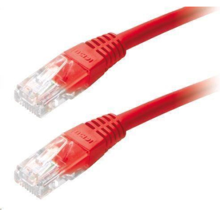 XtendLan patch kabel Cat5E, UTP - 1m, červený (prodej po 10 ks)