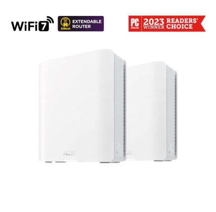 ASUS ZenWifi BT10 2-pack, WiFi7 Extendable Router, AiMesh, 2x WAN/LAN, 1x LAN, 1x 3.0