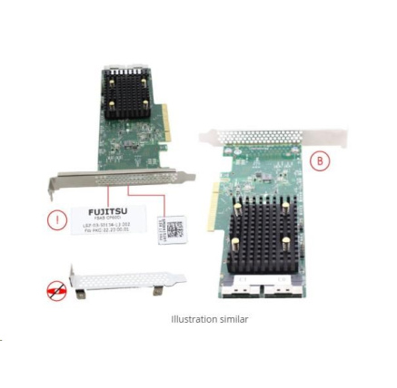 FUJITSU RAID CP600i FH/LP - PSAS - RAID Levels  0, 1, 10 - 8ks HDD - no cache - TX1320M6 TX1330M6 RX1330M6 RX1440M2