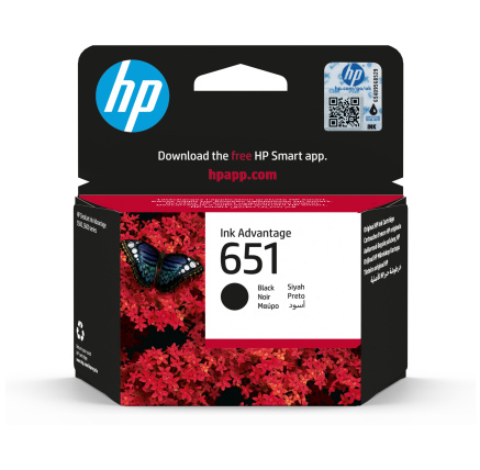 HP 651 Black Original Ink Advantage Cartridge, C2P10AE (600 pages)