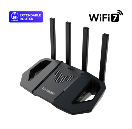 ASUS TUF-BE3600 (BE3600) WiFi 7 Extendable Gaming Router, 2.5G porty, AiMesh