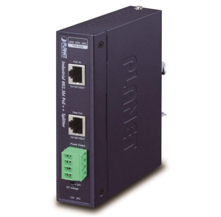 Planet IPOE-173S napájení po ethernetu IEEE802.3bt, 70W, 1xGbE, DIN, IP30, -40 až 75 C